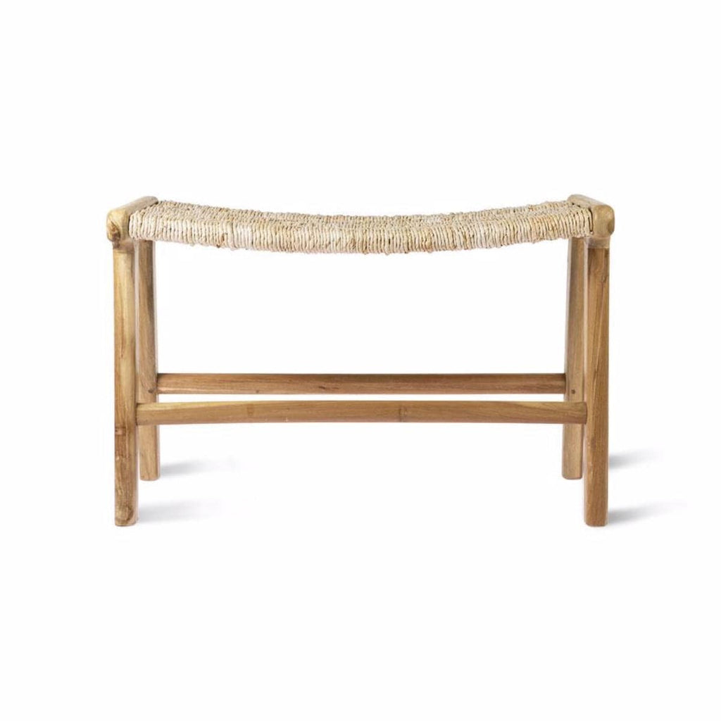 Abaca and Teak Ottoman Stool - RhoolStoolHKLivingHKLiving Stool Abaca and Teak Ottoman Stool 8718921029506