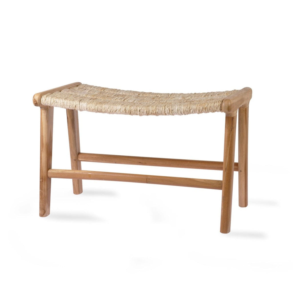 Abaca and Teak Ottoman Stool - RhoolStoolHKLivingHKLiving Stool Abaca and Teak Ottoman Stool 8718921029506