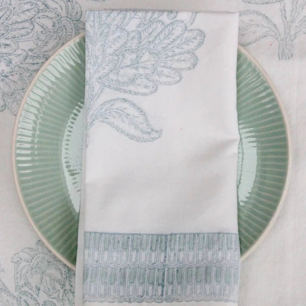 Block Printed Napkins - Tree of Life - RhoolNapkinRozablueBlock Printed Napkins - Tree of Life