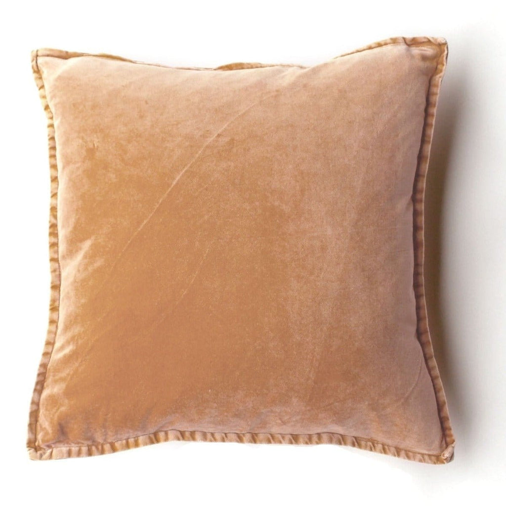 Stonewashed Velvet Cushion Cover - Caramel - RhoolCushionStone Washed VelvetStone Washed Velvet Cushion Stonewashed Velvet Cushion Cover - Caramel