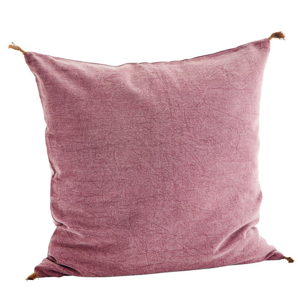 Washed Cotton Cushion Cover -Plum - RhoolCushionMadam StoltzWashed Cotton Cushion Cover -Plum