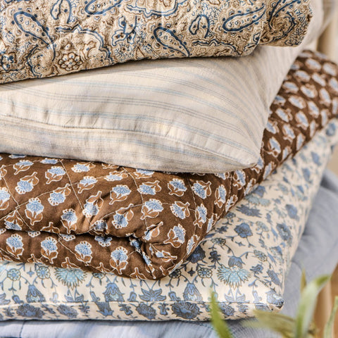 Cotton Quilt - Brown and Blue - RhoolQuiltIB LaursenCotton Quilt - Brown and Blue