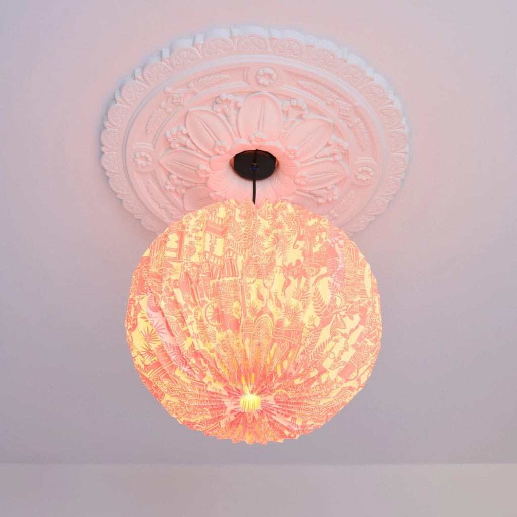 Aarven Origami Paper Lamp Shade - Indian Toile - RhoolLamp ShadesAARVENAarven Origami Paper Lamp Shade - Indian Toile