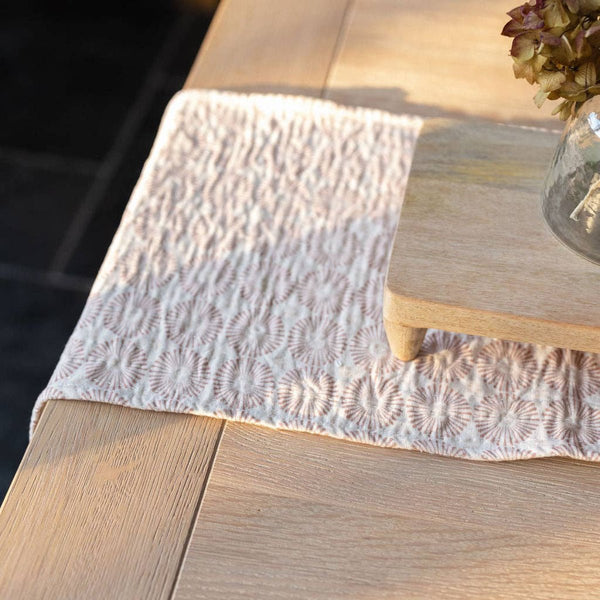 Block Print Cotton Table Runner - Terracotta Sun Burst - RhoolTableclothsRhoolBlock Print Cotton Table Runner - Terracotta Sun Burst