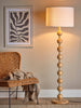 Bloomingville Bobbin Floor Lamp and Linen Shade - RhoolFloor LampBloomingvilleBloomingville Bobbin Floor Lamp and Linen Shade