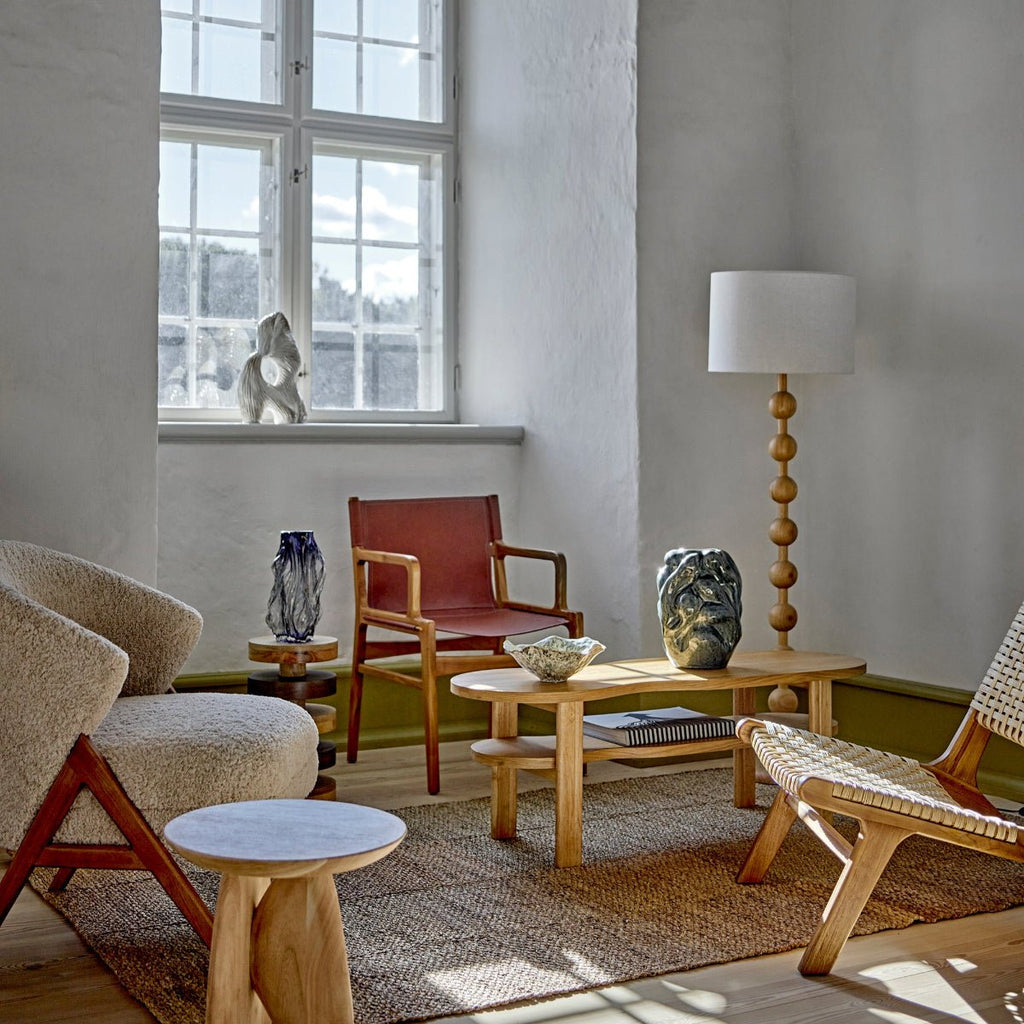 Bloomingville Bobbin Floor Lamp and Linen Shade - RhoolFloor LampBloomingvilleBloomingville Bobbin Floor Lamp and Linen Shade