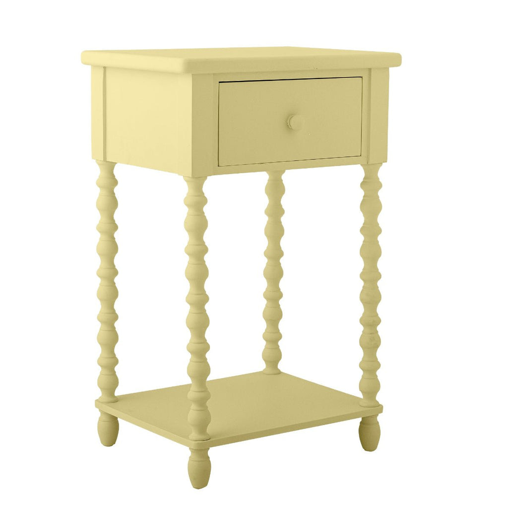 Bloomingville Bobbin Leg Bed Side Table - Yellow Ochre - RhoolSide TableBloomingvilleBloomingville Bobbin Leg Bed Side Table - Yellow Ochre