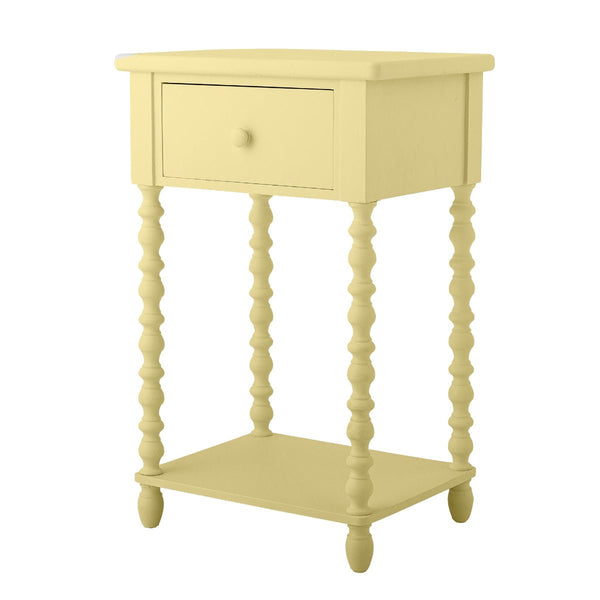 Bloomingville Bobbin Leg Bed Side Table - Yellow Ochre - RhoolSide TableBloomingvilleBloomingville Bobbin Leg Bed Side Table - Yellow Ochre
