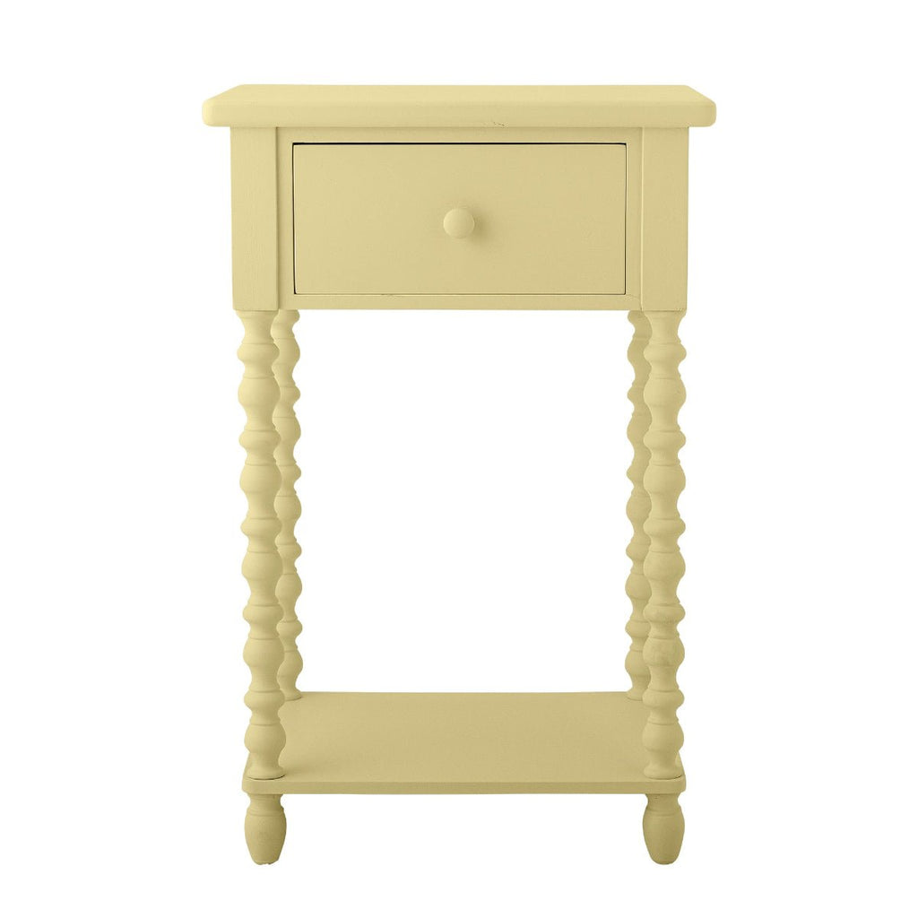 Bloomingville Bobbin Leg Bed Side Table - Yellow Ochre - RhoolSide TableBloomingvilleBloomingville Bobbin Leg Bed Side Table - Yellow Ochre