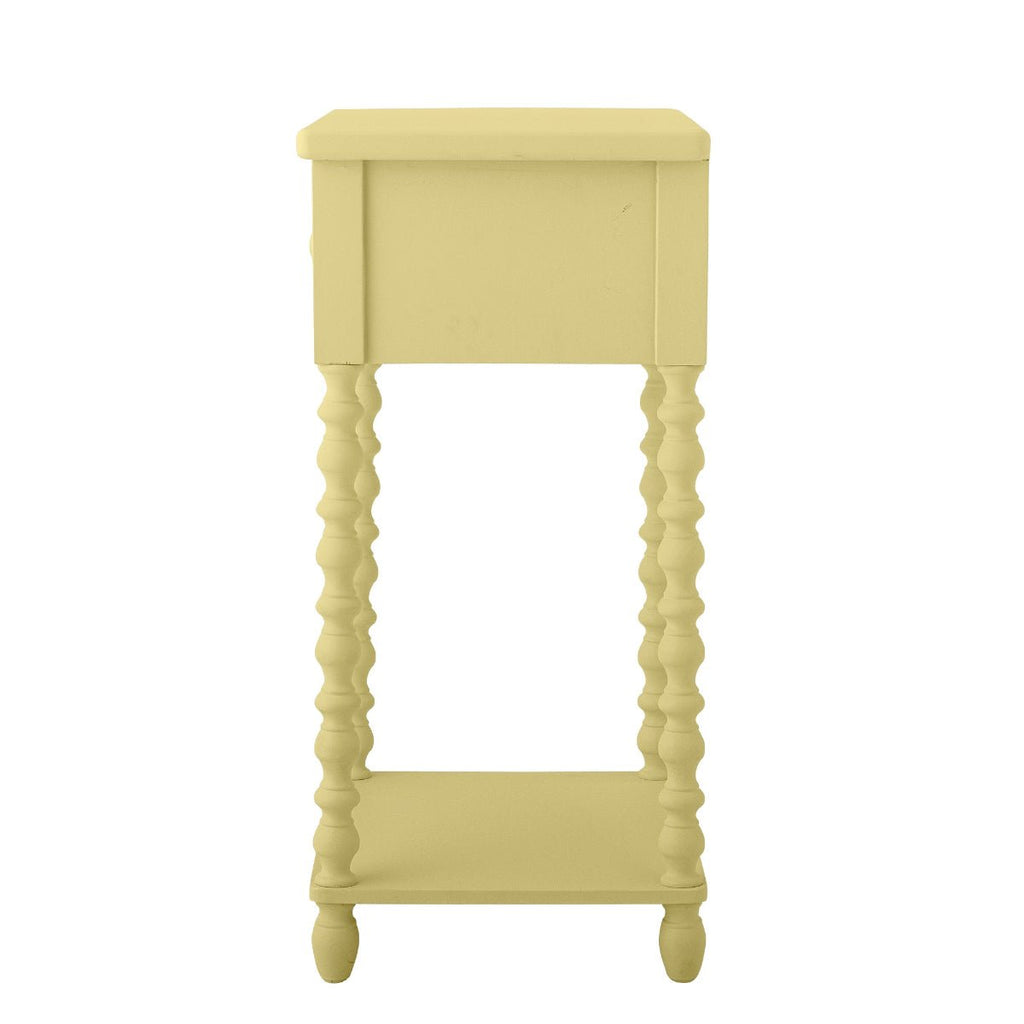 Bloomingville Bobbin Leg Bed Side Table - Yellow Ochre - RhoolSide TableBloomingvilleBloomingville Bobbin Leg Bed Side Table - Yellow Ochre
