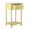 Bloomingville Bobbin Leg Bed Side Table - Yellow Ochre - RhoolSide TableBloomingvilleBloomingville Bobbin Leg Bed Side Table - Yellow Ochre
