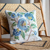 Bloomingville Embroidered Square Cushion - Flowers Blue - RhoolCushionBloomingvilleBloomingville Embroidered Square Cushion - Flowers Blue