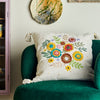 Bloomingville Embroidered Square Cushion - Flowers - RhoolCushionBloomingvilleBloomingville Embroidered Square Cushion - Flowers