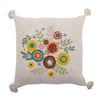 Bloomingville Embroidered Square Cushion - Flowers - RhoolCushionBloomingvilleBloomingville Embroidered Square Cushion - Flowers
