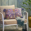 Bloomingville Printed Cushion - Blue, Green, Golden - RhoolCushionBloomingvilleBloomingville Printed Cushion - Blue, Green, Golden