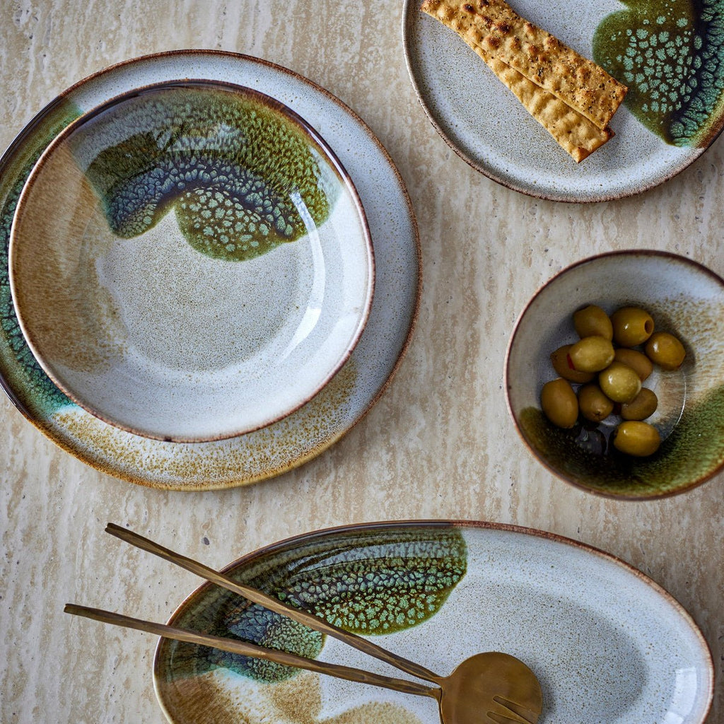 Bloomingville Reactive Glaze Dinner Plate - Green - RhoolTablewareBloomingvilleBloomingville Reactive Glaze Dinner Plate - Green