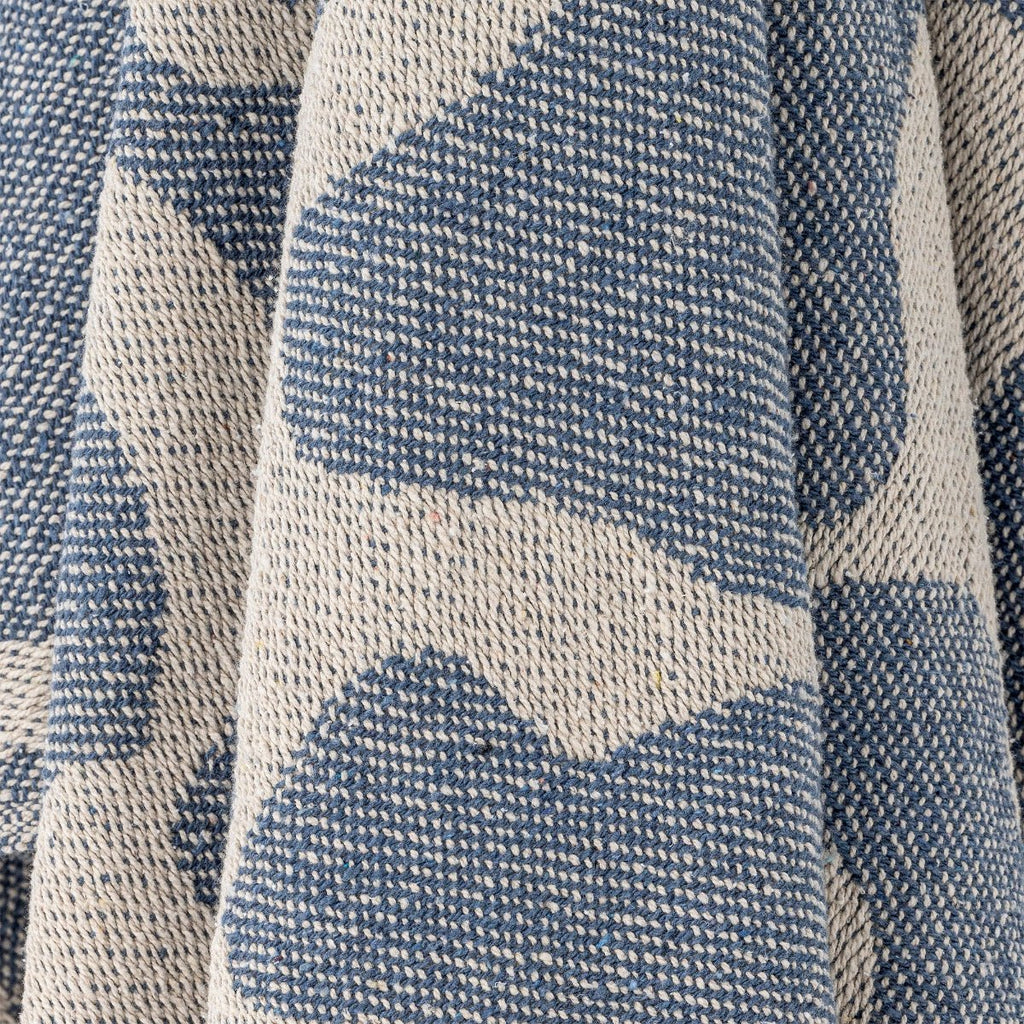 Bloomingville Recycled Cotton Throw - Blue/Off White - RhoolThrowBloomingvilleBloomingville Recycled Cotton Throw - Blue/Off White