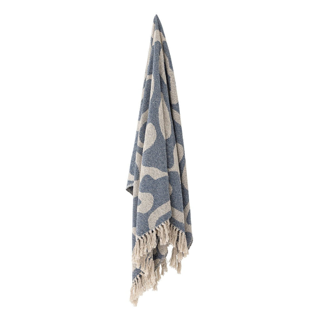 Bloomingville Recycled Cotton Throw - Blue/Off White - RhoolThrowBloomingvilleBloomingville Recycled Cotton Throw - Blue/Off White