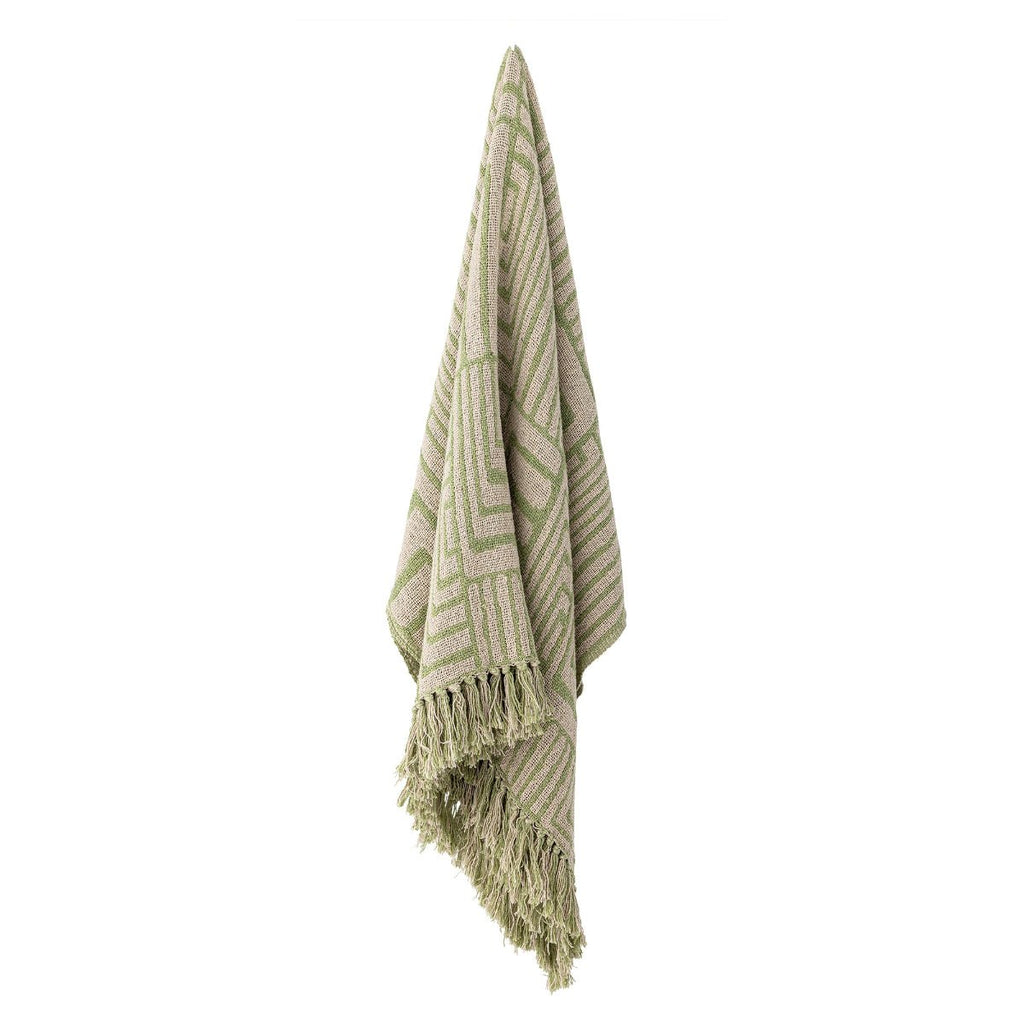Bloomingville Recycled Cotton Throw - Green off White - RhoolThrowBloomingvilleBloomingville Recycled Cotton Throw - Green off White