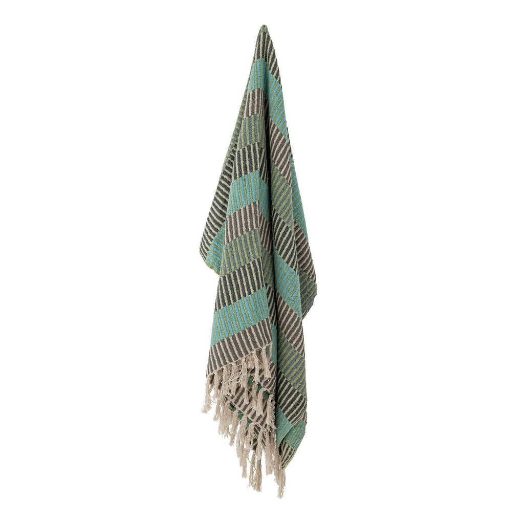 Bloomingville Recycled Cotton Throw - Green/Blue - RhoolThrowBloomingvilleBloomingville Recycled Cotton Throw - Green/Blue