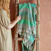Bloomingville Recycled Cotton Throw - Green/Blue - RhoolThrowBloomingvilleBloomingville Recycled Cotton Throw - Green/Blue