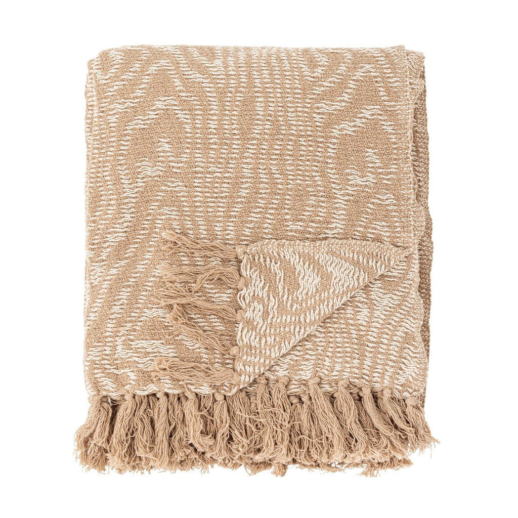 Bloomingville Recycled Cotton Throw - Tan and White - RhoolThrowBloomingvilleBloomingville Recycled Cotton Throw - Tan and White