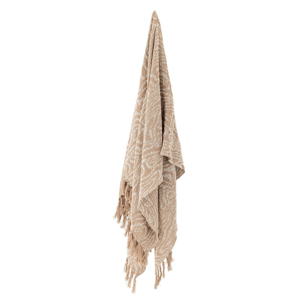 Bloomingville Recycled Cotton Throw - Tan and White - RhoolThrowBloomingvilleBloomingville Recycled Cotton Throw - Tan and White