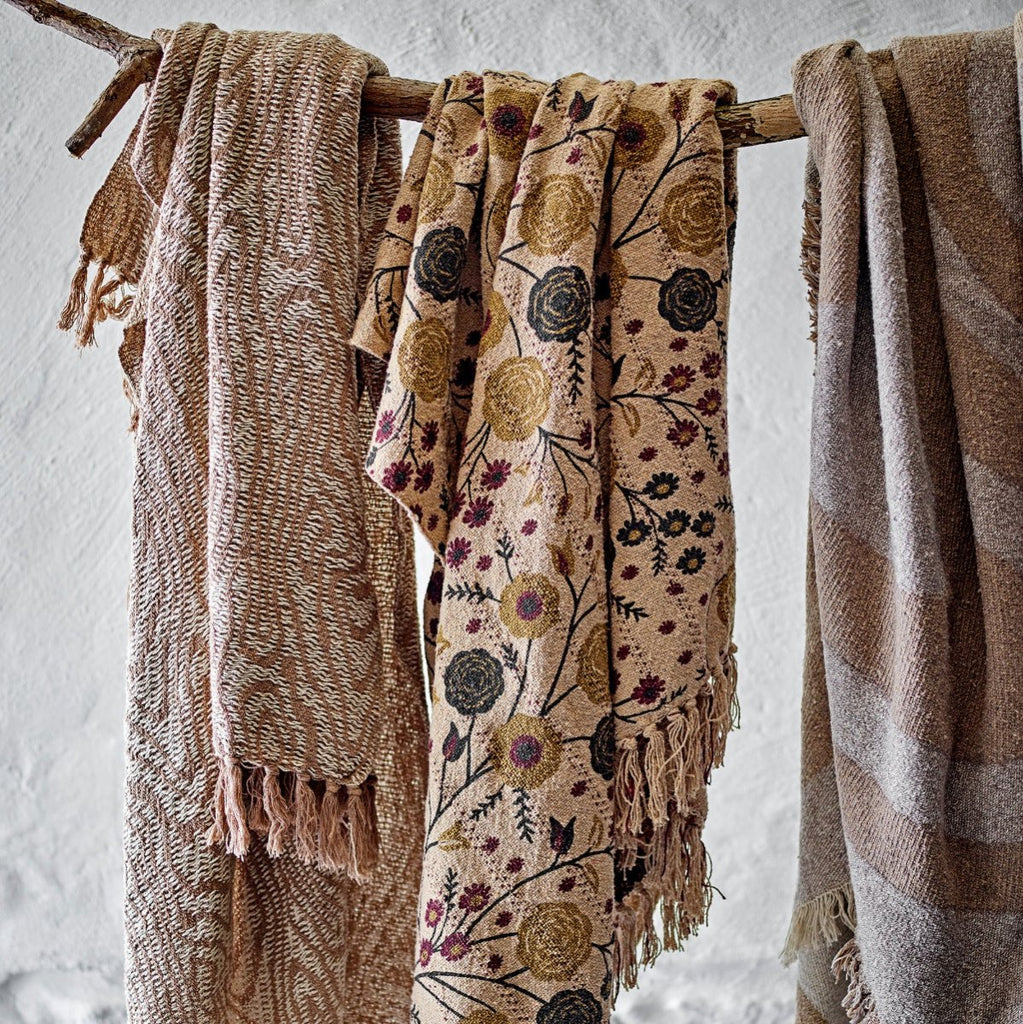 Bloomingville Recycled Cotton Throw - Tan and White - RhoolThrowBloomingvilleBloomingville Recycled Cotton Throw - Tan and White