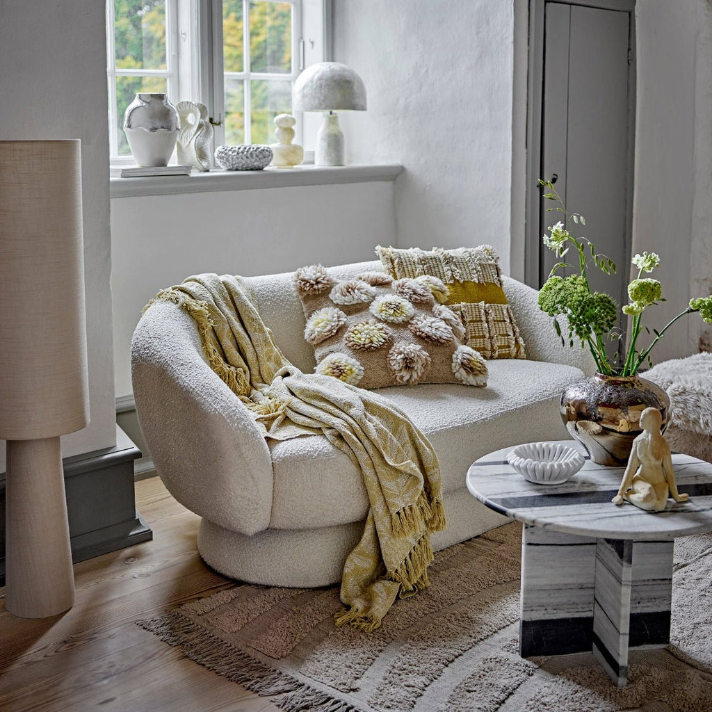 Bloomingville Recycled Cotton Throw - Yellow off White - RhoolThrowBloomingvilleBloomingville Recycled Cotton Throw - Yellow off White
