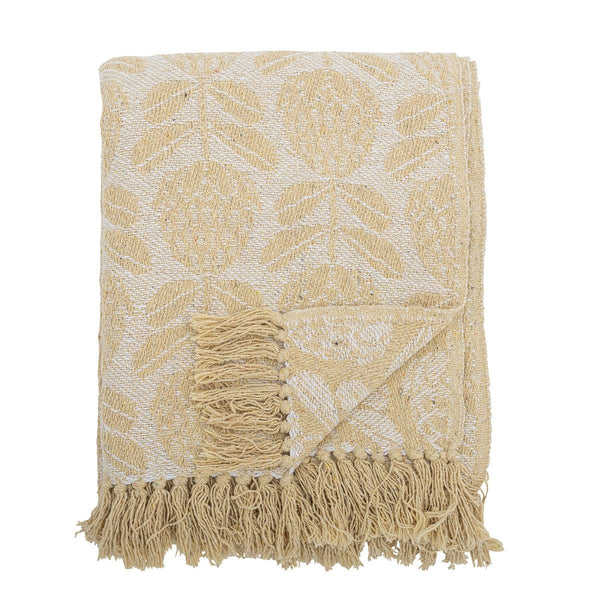 Bloomingville Recycled Cotton Throw - Yellow off White - RhoolThrowBloomingvilleBloomingville Recycled Cotton Throw - Yellow off White