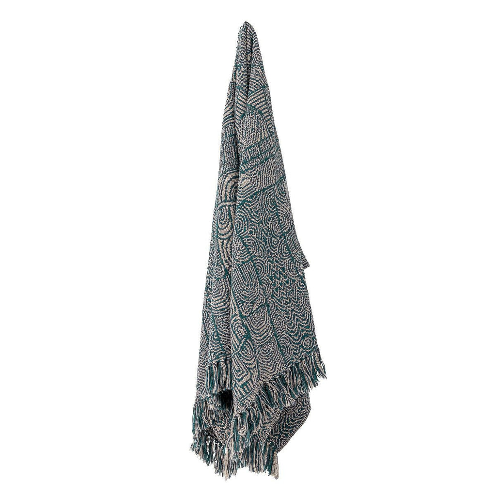 Bloomingville Recycled Soft Cotton Throw - Blue,Cream - RhoolThrowBloomingvilleBlue and Cream Throw - RhoolThrowBloomingvilleBlue and Cream Throw