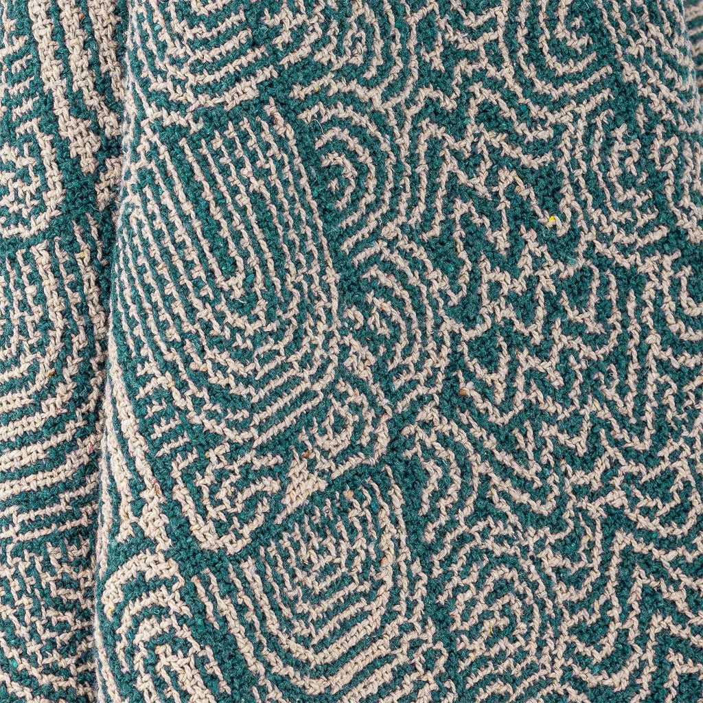 Bloomingville Recycled Soft Cotton Throw - Blue,Cream - RhoolThrowBloomingvilleBlue and Cream Throw - RhoolThrowBloomingvilleBlue and Cream Throw