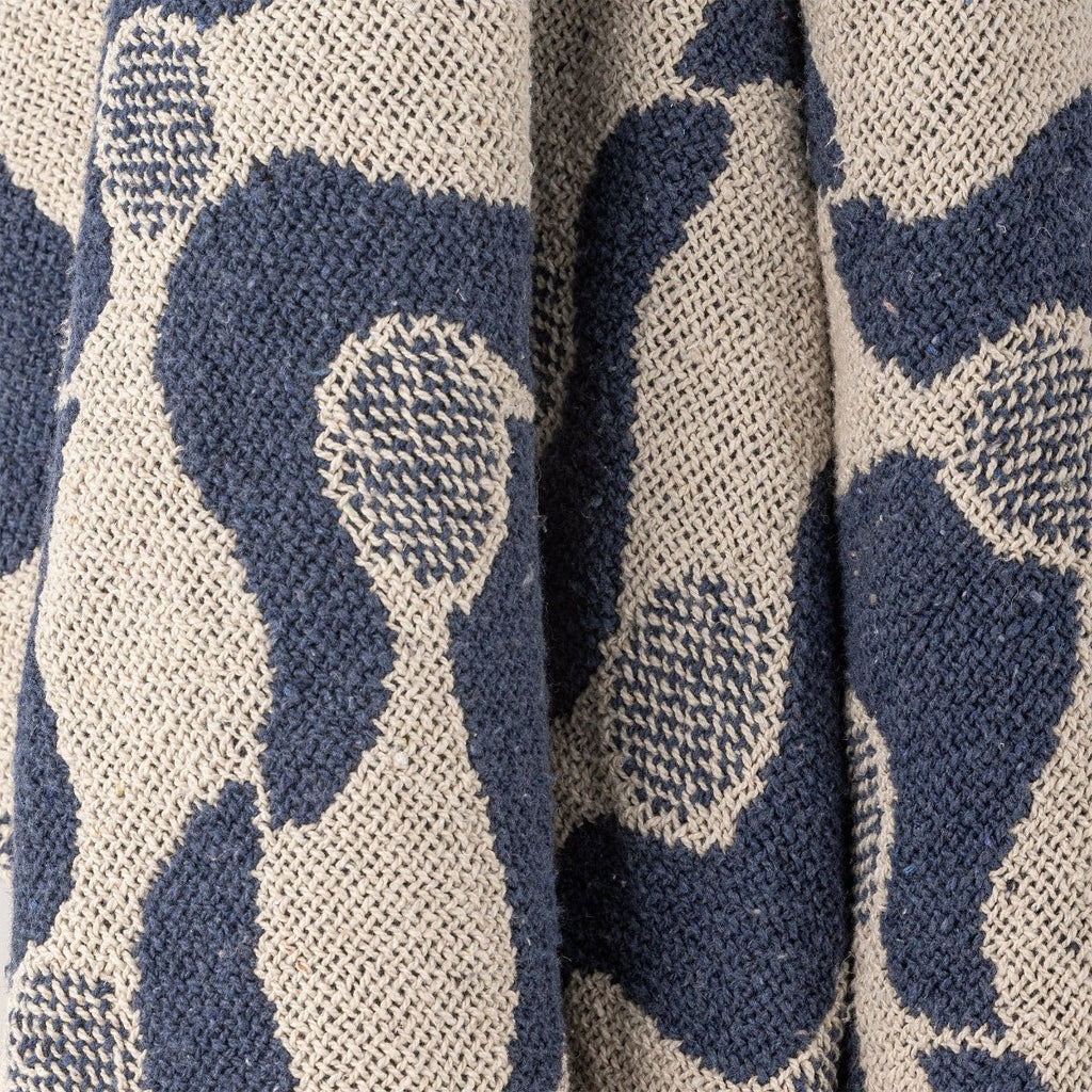 Bloomingville Recycled Soft Cotton Throw - Blue/Neutral - RhoolThrowBloomingvilleBloomingville Recycled Soft Cotton Throw - Blue/Neutral