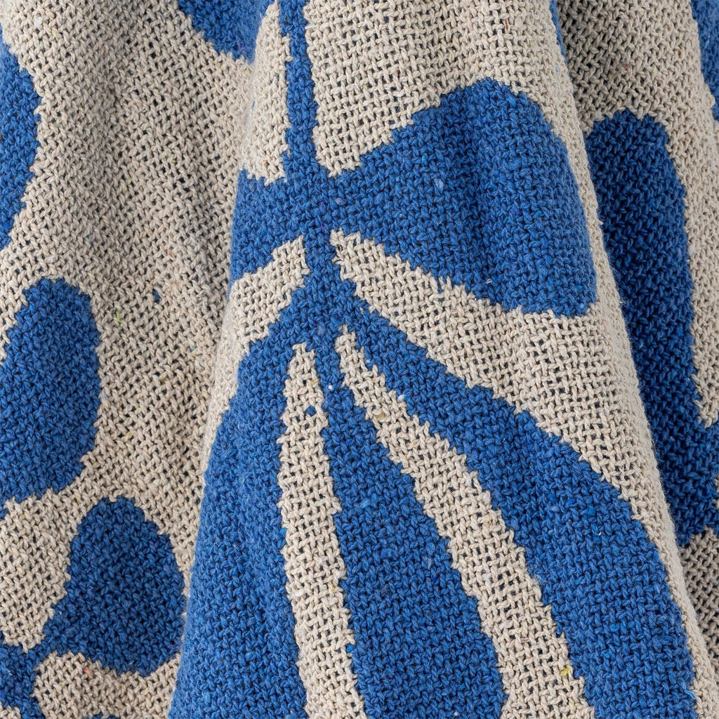 Bloomingville Recycled Soft Cotton Throw - Blue - RhoolThrowBloomingvilleBloomingville Recycled Soft Cotton Throw - Blue