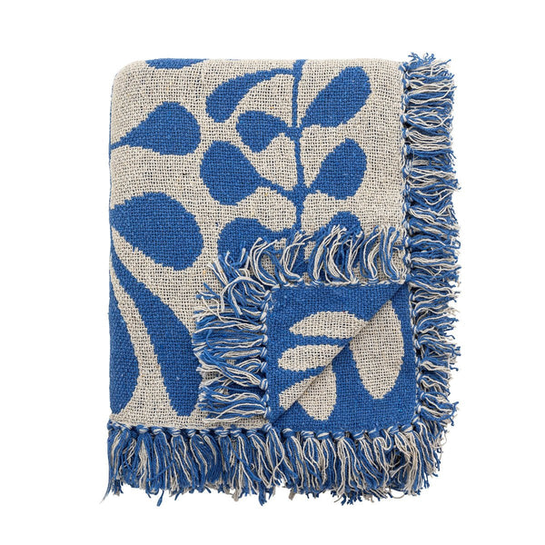 Bloomingville Recycled Soft Cotton Throw - Blue - RhoolThrowBloomingvilleBloomingville Recycled Soft Cotton Throw - Blue
