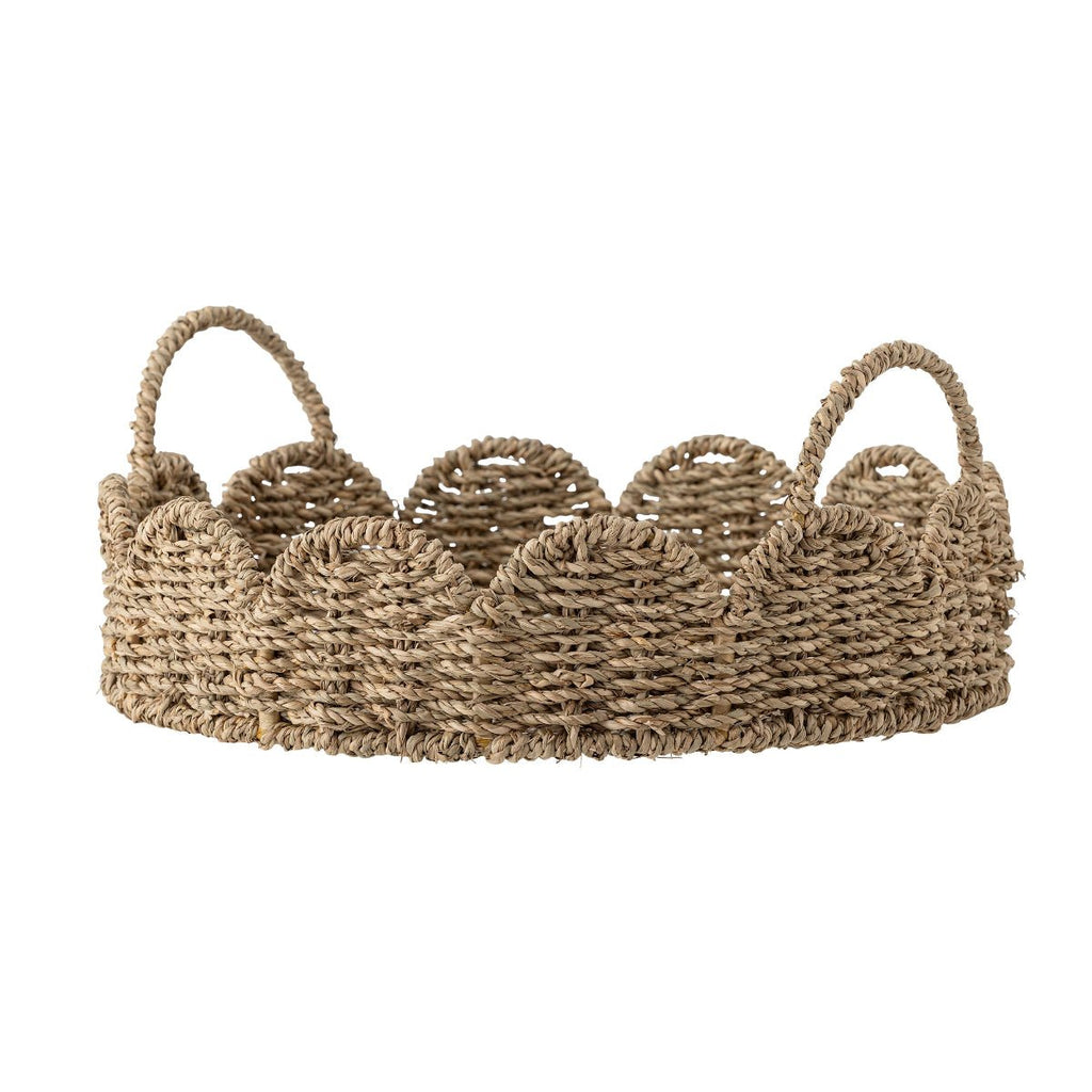 Bloomingville Round Seagrass Scalloped Tray - RhoolTrayBloomingvilleBloomingville Round Seagrass Scalloped Tray