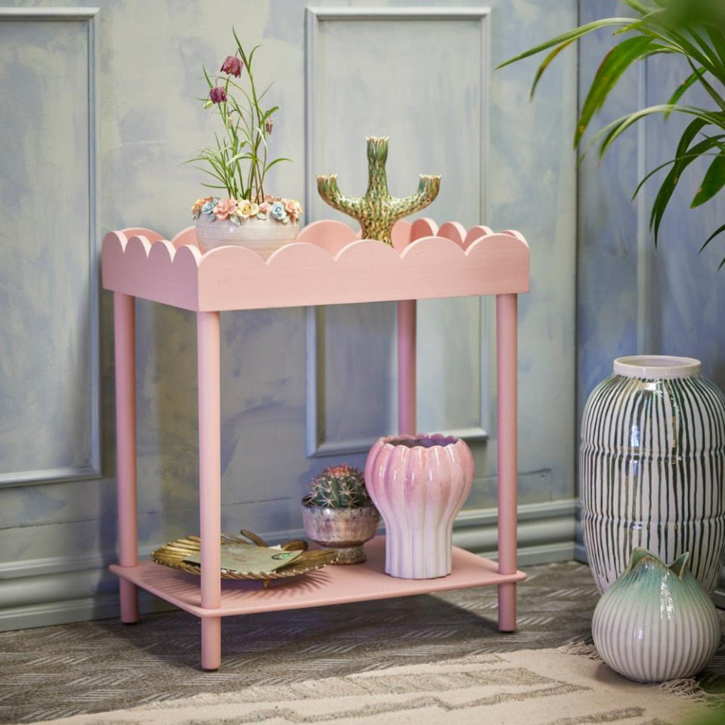 Bloomingville Scallop Side Table - Dusty Pink - RhoolSide TableBloomingvilleBloomingville Scallop Side Table - Dusty Pink