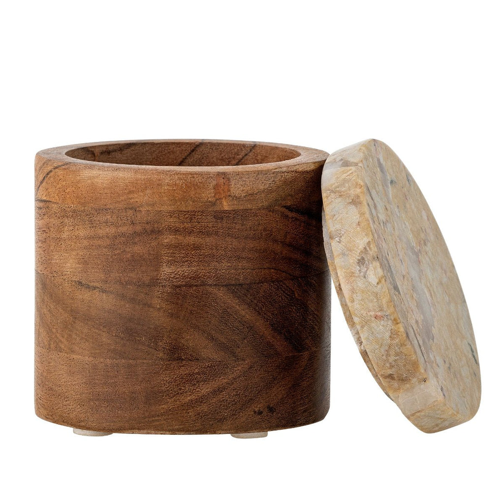 Bloomingville Wood Jar and Marble Lid - RhoolStorage JarBloomingvilleBloomingville Wood Jar and Marble Lid