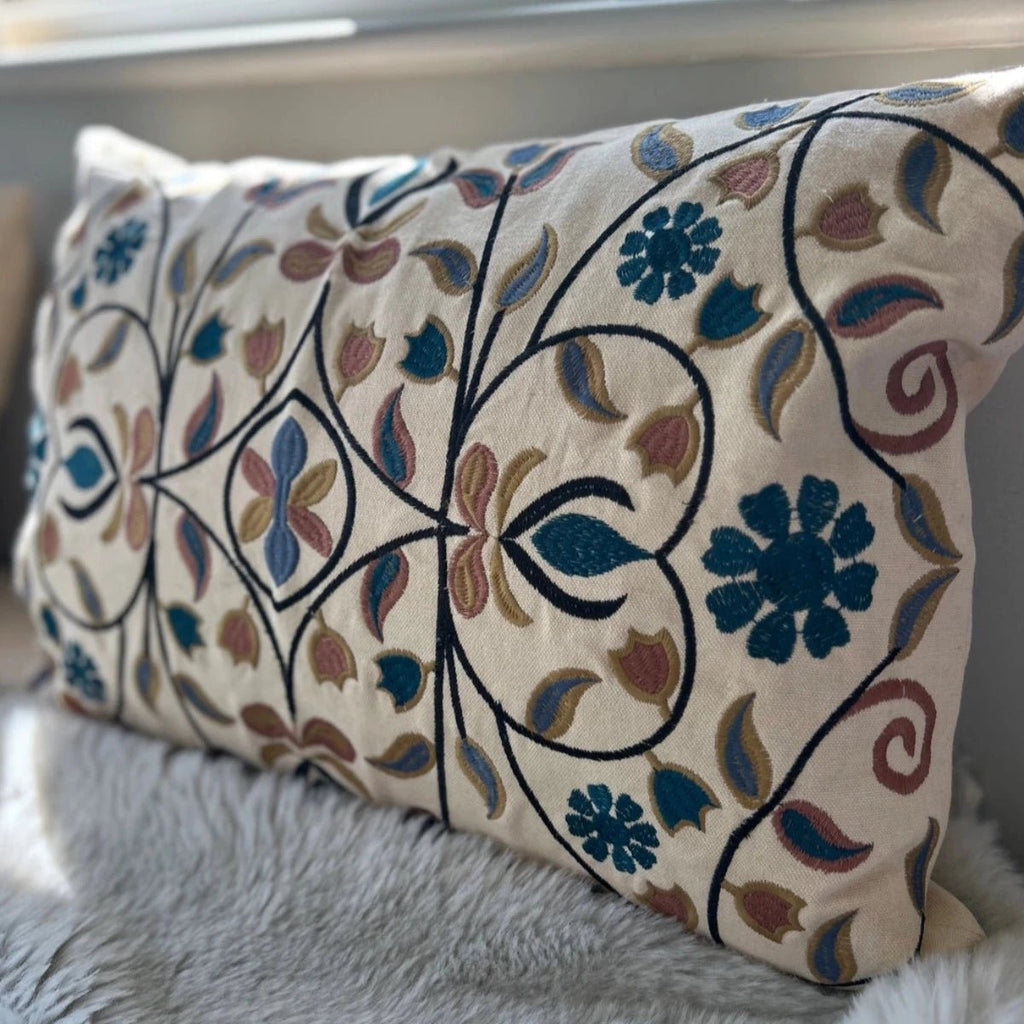 Embroidered Rectangular Cushion - Medium - RhoolCushionRhoolEmbroidered Rectangular Cushion - Medium
