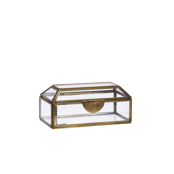 Glass and Brass Decorative Box - RhoolBoxMadam StoltzGlass and Brass Decorative Box