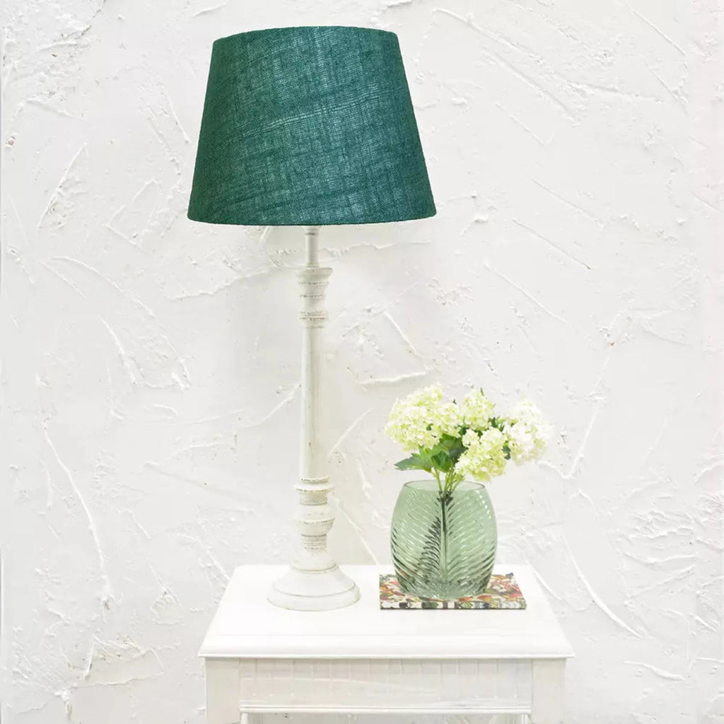 Green Linen Lampshade - RhoolLamp ShadesBlock Print LampshadesGreen Linen Lampshade