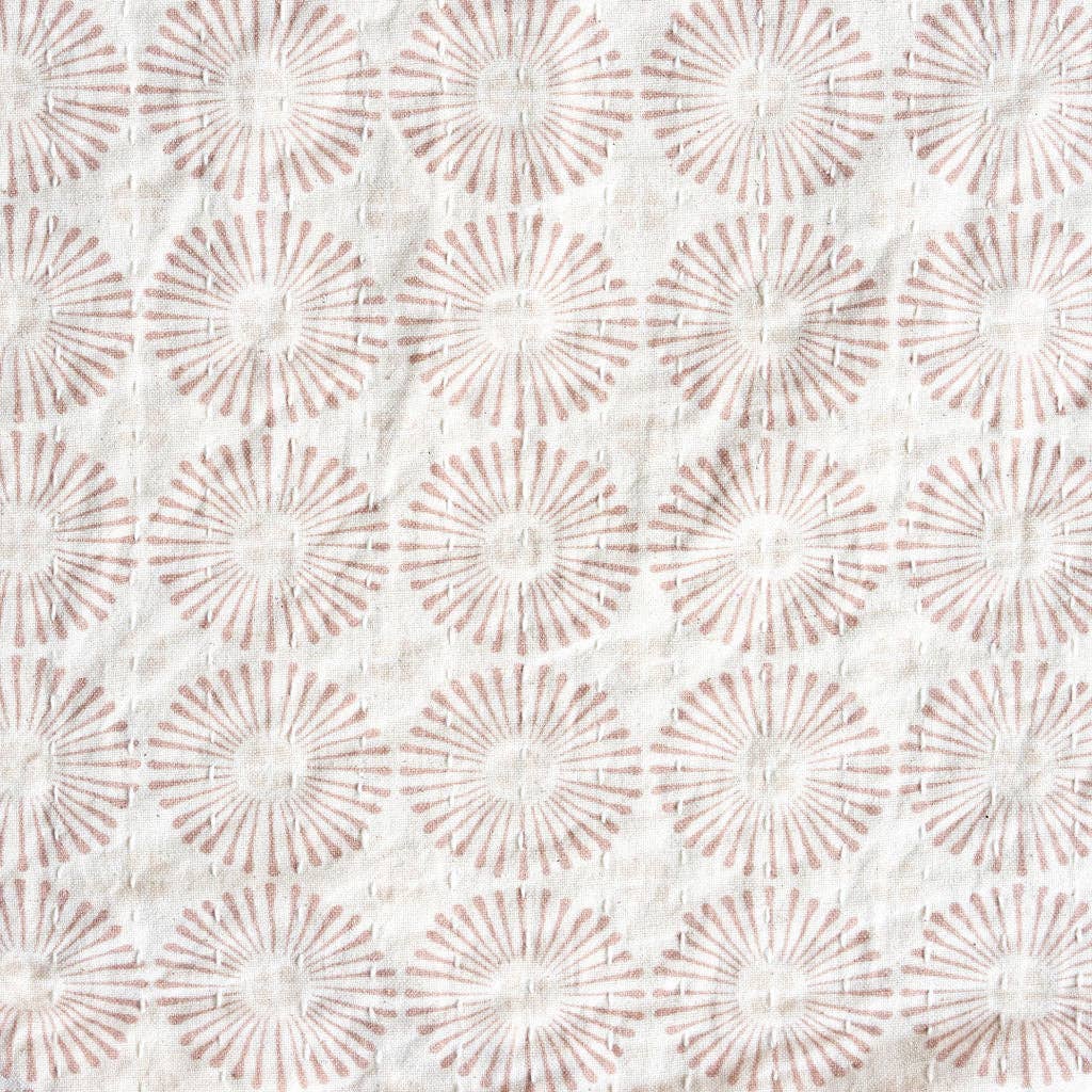Hand Block Printed Cushion Cover - Soft White and Pale Terracotta - RhoolCushionRhoolHand Block Printed Cushion Cover - Soft White and Pale Terracotta