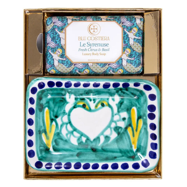 Hand Made Italian Soap and Dish Set - RhoolSoapBlu CostieraHand Made Italian Soap and Dish Set