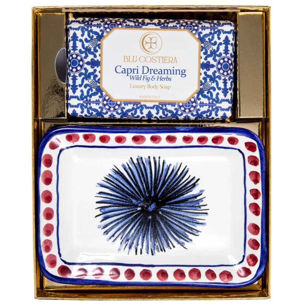 Hand Made Italian Soap and Dish Set - RhoolSoapBlu CostieraHand Made Italian Soap and Dish Set