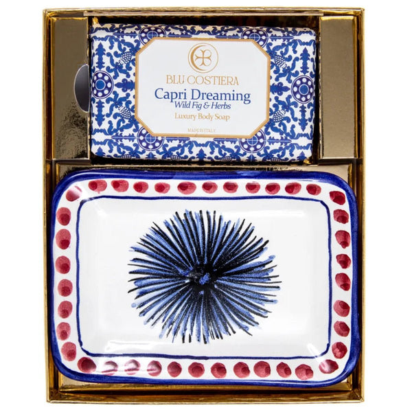 Hand Made Italian Soap and Dish Set - RhoolSoapBlu CostieraHand Made Italian Soap and Dish Set