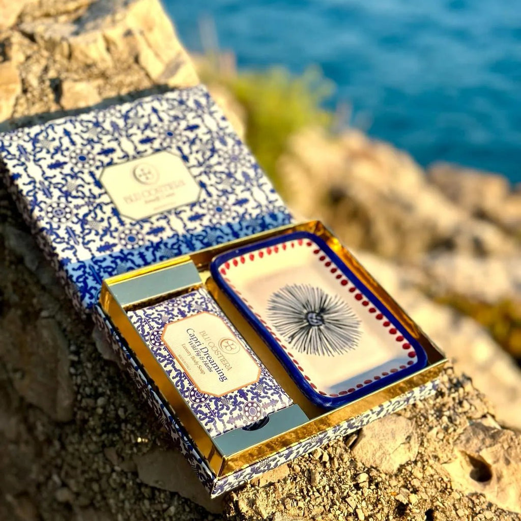 Hand Made Italian Soap and Dish Set - RhoolSoapBlu CostieraHand Made Italian Soap and Dish Set