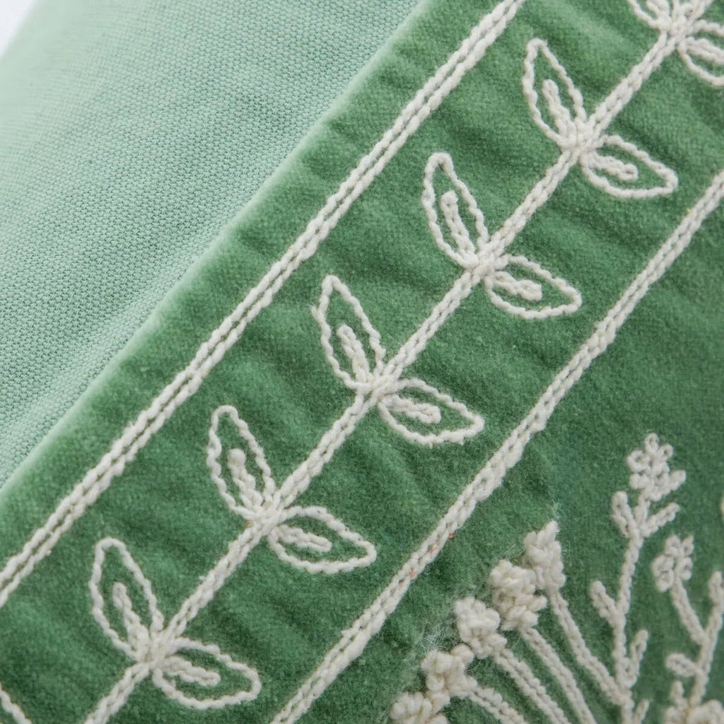 House Doctor Embroidered Cushion Cover - Mint Green - RhoolCushionHouse DoctorHouse Doctor Embroidered Cushion Cover - Mint Green