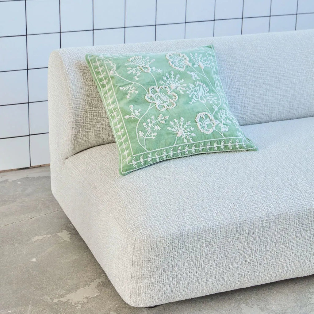 House Doctor Embroidered Cushion Cover - Mint Green - RhoolCushionHouse DoctorHouse Doctor Embroidered Cushion Cover - Mint Green