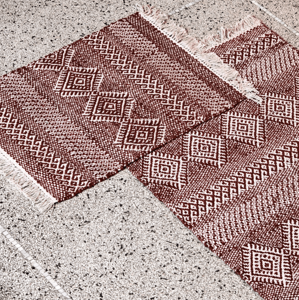 House Doctor Geometric Jute and Cotton Mat - RhoolRugHouse DoctorHouse Doctor Geometric Jute and Cotton Mat