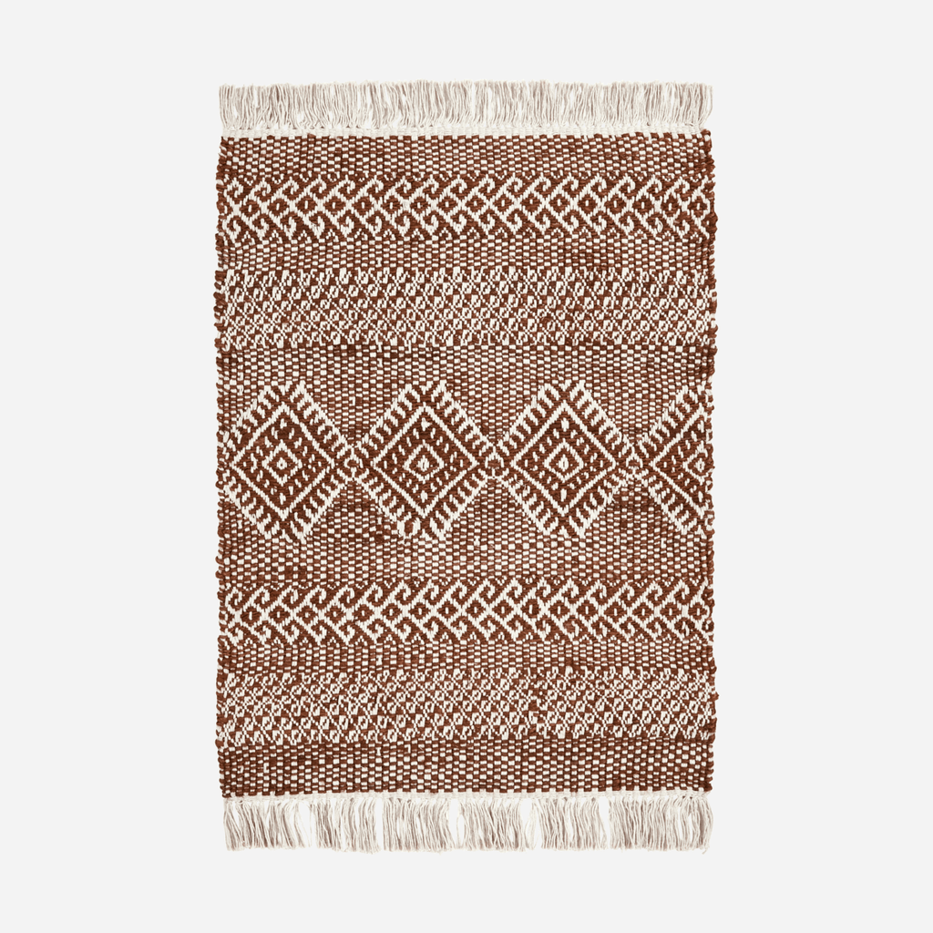 House Doctor Geometric Jute and Cotton Mat - RhoolRugHouse DoctorWoven rug with geometric pattern on a white background